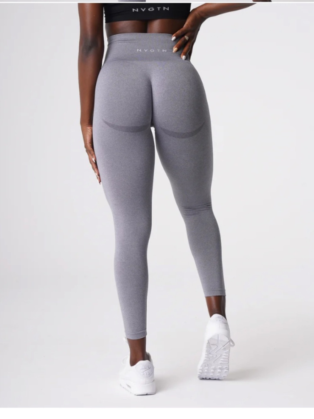 NVGTN Grey Curve Seamless Leggings Size Medium